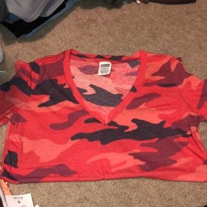 PINK v-neck tee